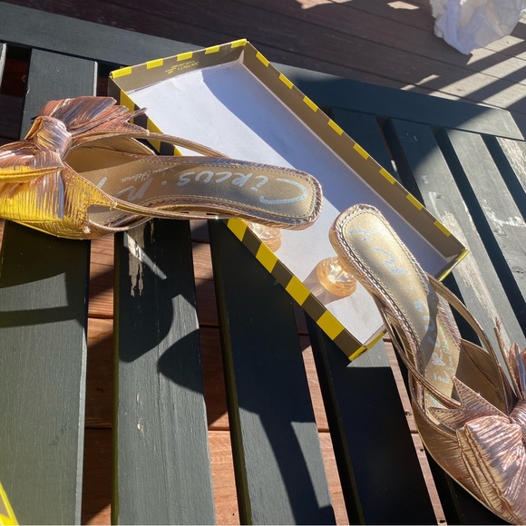 Sam Edelman Shoes - Sam Edelman gold Circus kitten heels with fun heel